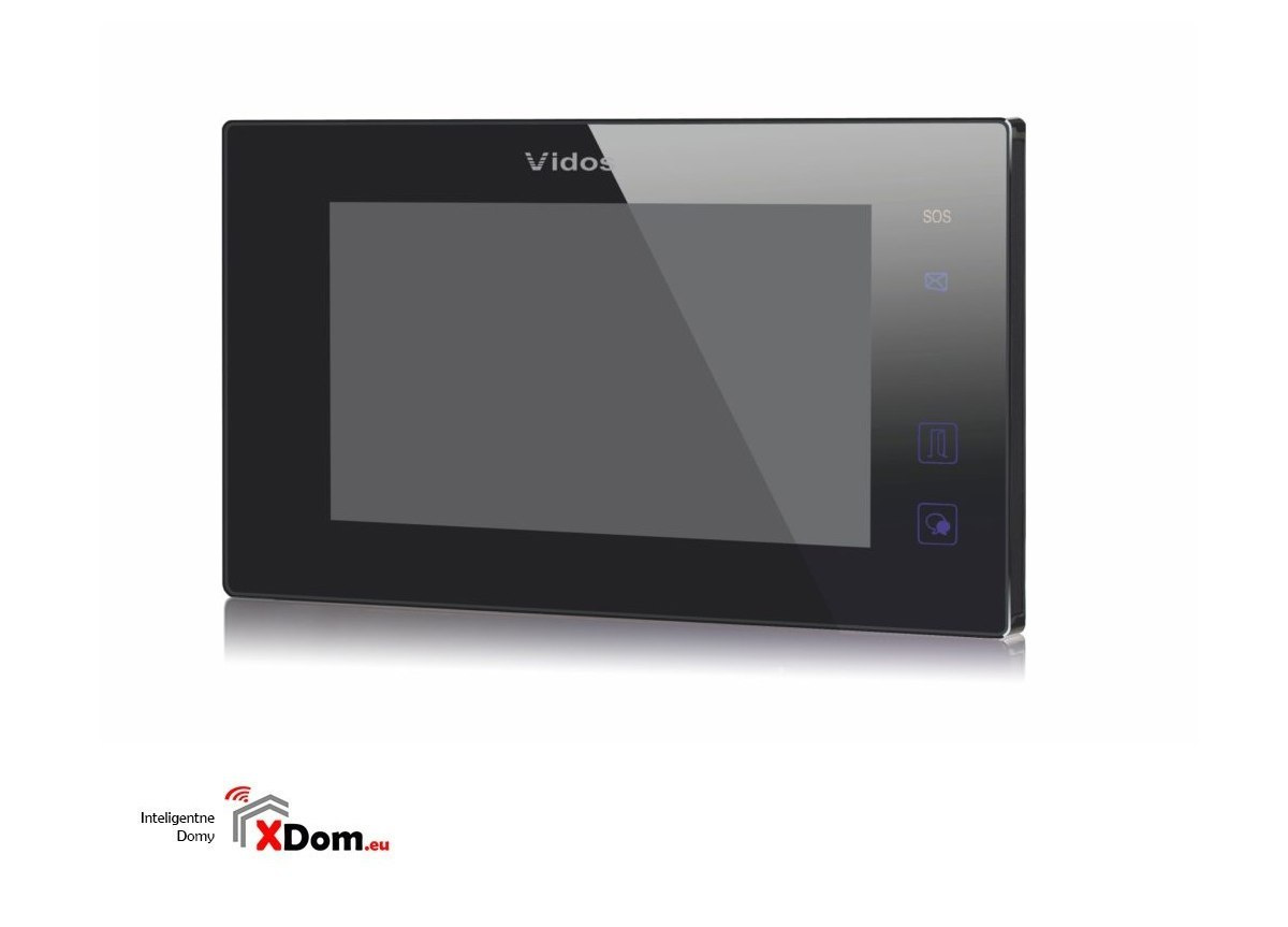 Zestaw wideodomofonu Vidos S1201A-SKM_M1021B Skrzynka na listy z wideodomofonem Monitor czarny 7''