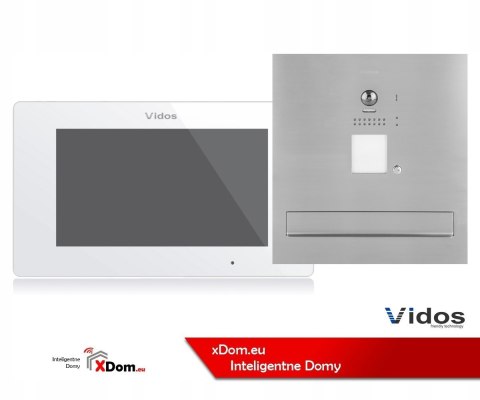 Zestaw wideodomofonu Vidos S1201A-SKM_M1021W Skrzynka na listy z wideodomofonem Monitor biały 7'' Zestaw wideodomofonu Vidos S1201A-SKM_M1021W Skrzynka na listy z wideodomofonem Monitor biały 7''