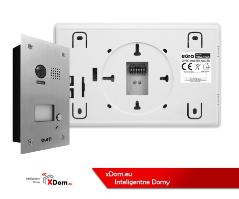 Zestaw wideodomofonu cyfrowego monitor 4.3'' EURA VDA-76A5_VDA32A5