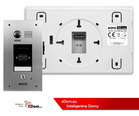 Zestaw wideodomofonu cyfrowego z czytnikiem RFID monitor 4.3'' EURA VDA-72A5_VDA23A5