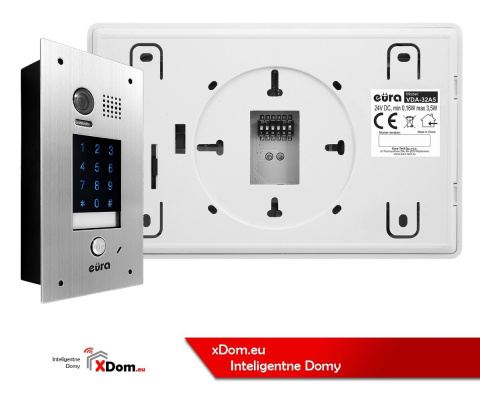 Zestaw wideodomofonu cyfrowego z szyfratorem monitor 4.3'' EURA VDA-74A5_VDA32A5