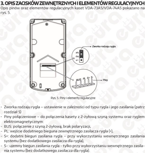 Zestaw wideodomofonu cyfrowego z szyfratorem monitor 7'' EURA VDA-73A5_VDA49A5