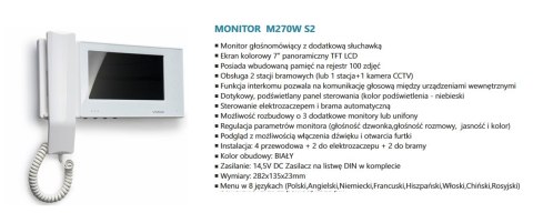 Zestaw wideodomofonu skrzynka na listy z szyfratorem S561D-SKM M270W-S2 Zestaw wideodomofonu skrzynka na listy z szyfratorem S561D-SKM M270W-S2