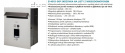 Zestaw wideodomofonu z szyfratorem Vidos S1401D-SKP_M1022W Skrzynka na listy z wideodomofonem Monitor biały 4,3''