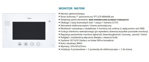 Zestaw wideodomofonu skrzynka na listy z szyfratorem S561D-SKM M670W Zestaw wideodomofonu skrzynka na listy z szyfratorem S561D-SKM M670W