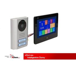 Zestaw wideodomofonowy 2-rodzinny OPT bezsłuchawkowy, kolor 7”, dotykowy, gniazdo kart SD, menu OSD, DVR, SALUS MEMO MULTI
