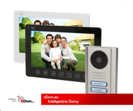 Zestaw wideodomofonowy 2-rodzinny OPT bezsłuchawkowy, kolor 7”, menu OSD, natynkowy, biały, PARS MULTI