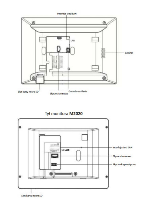 Wideodomofon WiFi Vidos M2010 A2000 z szyfratorem