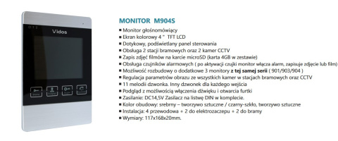 Zestaw wideodomofonu skrzynka na listy z szyfratorem S561D-SKM M904S Zestaw wideodomofonu skrzynka na listy z szyfratorem S561D-SKM M904S