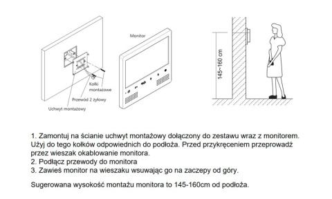 Monitor wideodomofonu cyfrowego Vidos DUO M1023B