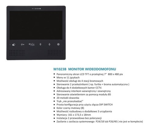 Zestaw skrzynka na listy wideodomofonu z czytnikiem RFID Vidos S1201A-SKM_M1023B Zestaw skrzynka na listy wideodomofonu z czytnikiem RFID Vidos S1201A-SKM_M1023B