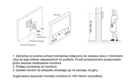 Zestaw cyfrowy wideodomofonu VIDOS S1301D_M1023B