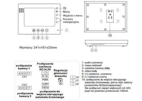 Zestaw wideodomofonu z czytnikiem RFID Vidos S601A-2 M670WS2 Zestaw wideodomofonu z czytnikiem RFID Vidos S601A-2 M670WS2