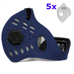 Rozmiar S - Maska ochronna DRAGON Sport II Navy Blue z dodatkowymi filtrami