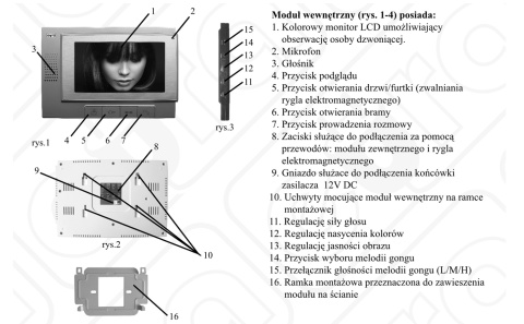 WIDEODOMOFON DWURODZINNY Z CZYTNIKIEM RFID EURA VDA-92A3_VDA-02A3