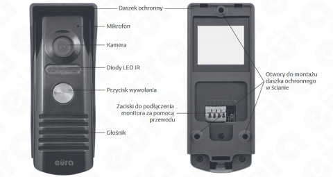 Wideodomofon EURA VDP-52A3"ATIRA" czarny