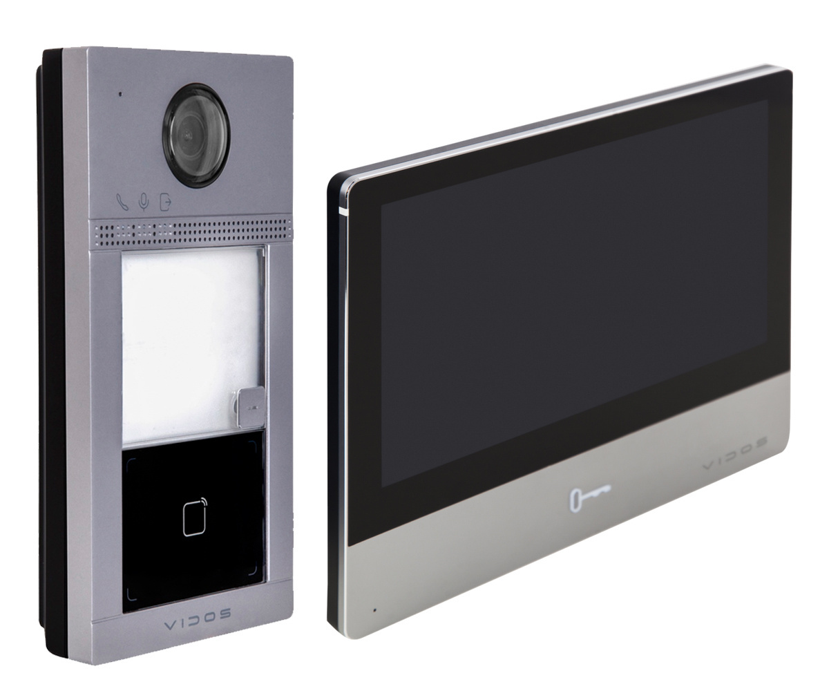ZESTAW WIDEODOMOFONU IP Z CZYTNIKIEM RFID VIDOS S2401-P_M2020 ZESTAW WIDEODOMOFONU IP Z CZYTNIKIEM RFID VIDOS S2401-P_M2020