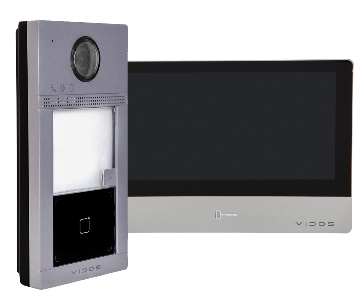 ZESTAW WIDEODOMOFONU IP Z CZYTNIKIEM RFID VIDOS S2401-P_M2020 ZESTAW WIDEODOMOFONU IP Z CZYTNIKIEM RFID VIDOS S2401-P_M2020