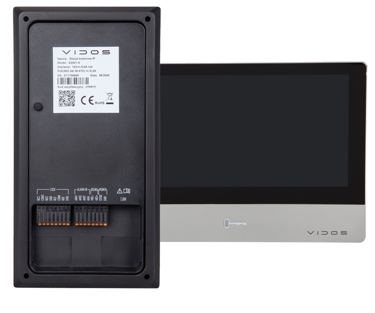ZESTAW WIDEODOMOFONU IP Z CZYTNIKIEM RFID VIDOS S2401-P_M2020 ZESTAW WIDEODOMOFONU IP Z CZYTNIKIEM RFID VIDOS S2401-P_M2020