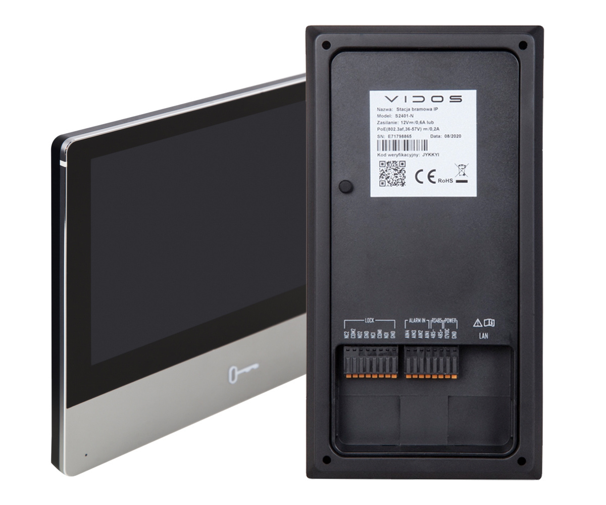 ZESTAW WIDEODOMOFONU IP Z CZYTNIKIEM RFID VIDOS S2401-P_M2020 ZESTAW WIDEODOMOFONU IP Z CZYTNIKIEM RFID VIDOS S2401-P_M2020