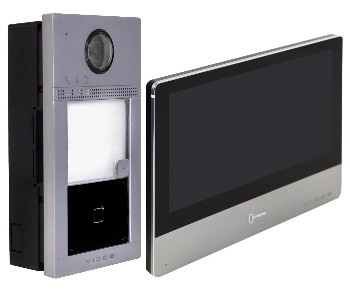 ZESTAW WIDEODOMOFONU IP Z CZYTNIKIEM RFID VIDOS S2401-P_M2020 ZESTAW WIDEODOMOFONU IP Z CZYTNIKIEM RFID VIDOS S2401-P_M2020