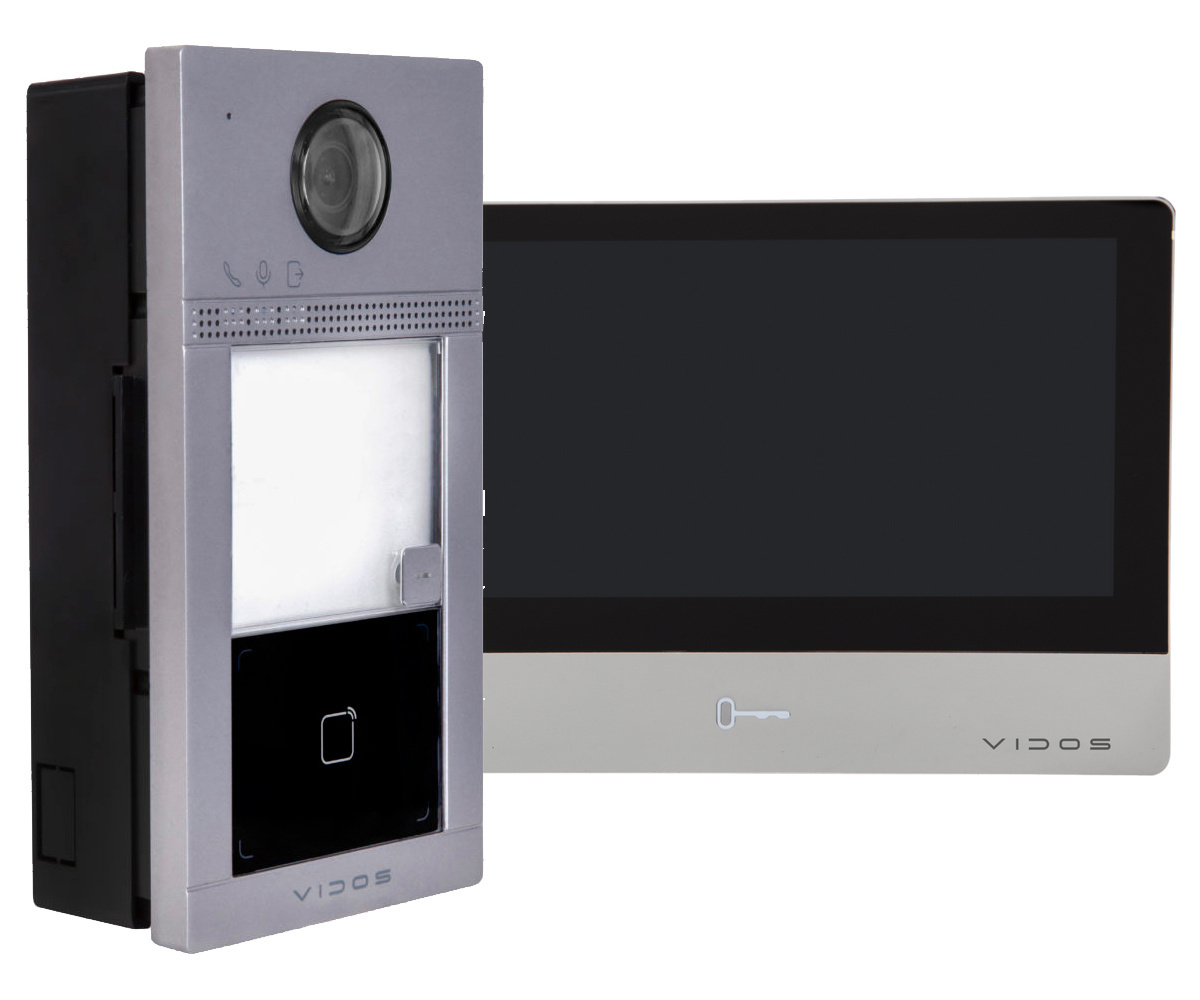 ZESTAW WIDEODOMOFONU IP Z CZYTNIKIEM RFID VIDOS S2401-P_M2020 ZESTAW WIDEODOMOFONU IP Z CZYTNIKIEM RFID VIDOS S2401-P_M2020