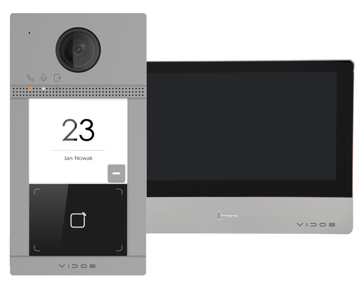 ZESTAW WIDEODOMOFONU IP Z CZYTNIKIEM RFID VIDOS S2401-P_M2020 ZESTAW WIDEODOMOFONU IP Z CZYTNIKIEM RFID VIDOS S2401-P_M2020