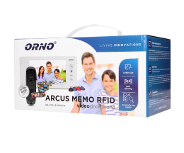 Zestaw wideodomofonowy Orno z czytnikiem breloków zbliżeniowych, czarny, ARCUS RFID