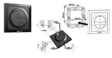 Somfy 1870560 Nadajnik naścienny IO