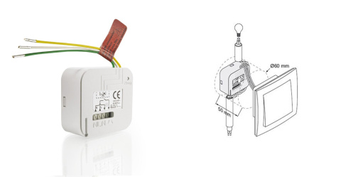 Somfy 1811251 / 2401161 Pakiet miniaturowy odbiornik RTS do sterowania oświetleniem