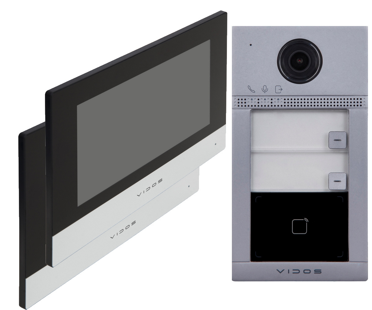 WIDEODOMOFON DWURODZINNY Z CZYTNIKIEM RFID VIDOS S2401-N_M2010 WIDEODOMOFON DWURODZINNY Z CZYTNIKIEM RFID VIDOS S2401-N_M2010