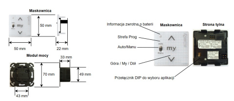 Somfy 1811583 Smoove Uno io Pure z Ramką