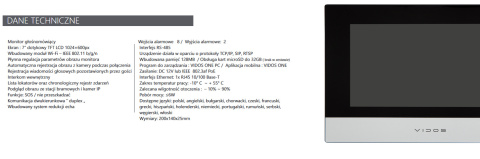 Wideodomofon Vidos ONE IP S2201-SKM M2010 z WiFi