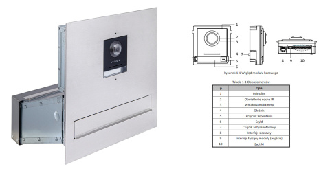 Wideodomofon Vidos ONE IP S2201-SKM M2010 z WiFi