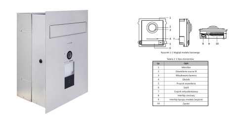 Wideodomofon WiFi Vidos M2020-S2401-SKP z czytnikiem RFID