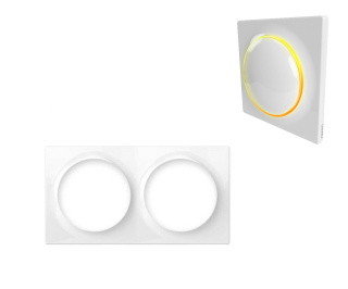 Fibaro FG-Wx-PP-0003 - Ramka podwójna ozdobna Walli biała