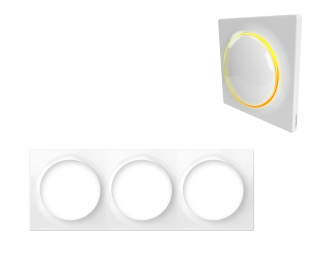 Fibaro FG-Wx-PP-0004 - Ramka potrójna ozdobna Walli biała