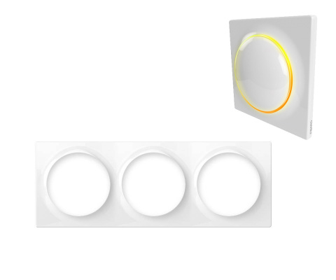 Fibaro FG-Wx-PP-0004 - Ramka potrójna ozdobna Walli biała