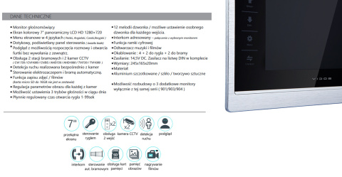 Zestaw wideodomofonu natynkowego z czytnikiem RFID Vidos S50A M901FH