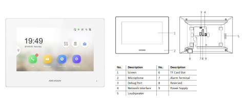 Hikvision monitor wideodomofonu IP WiFi DS-KH6320-WTE1W