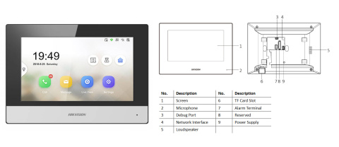 Hikvision monitor wideodomofonu IP WiFi DS-KH6320-WTE1