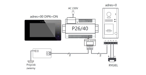 Vidos Monitor wideodomofonu cyfrowego 7 cali M1021B