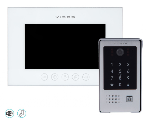 Wideodomofon WiFi z czytnikiem RFID i szyfratorem Vidos S20DA M11 Wideodomofon WiFi z czytnikiem RFID i szyfratorem Vidos S20DA M11