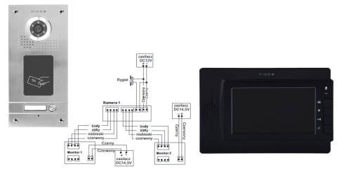 Wideodomofon czytnikiem RFID Vidos S561A M320B