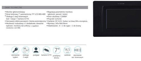 Wideodomofon czytnikiem RFID Vidos S561A M320B