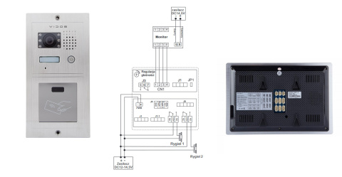 Wideodomofon czytnikiem RFID Vidos S601A-2 M901FH