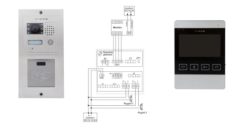 Wideodomofon czytnikiem RFID Vidos S601A-2 M904SH