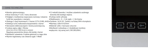 Wideodomofon czytnikiem RFID Vidos S601A-2 M904SH