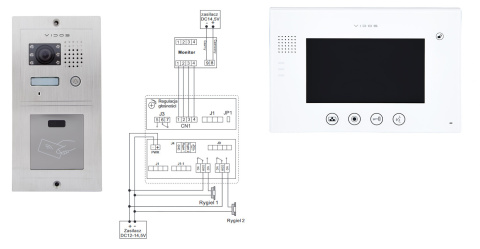 Wideodomofon czytnikiem RFID Vidos S601A-2 M670W