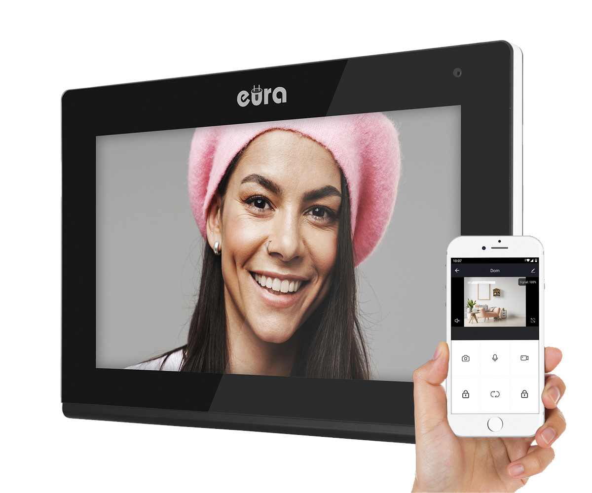 Eura Monitor 7 cali wideodomofonu WiFi VDA-08C5 Eura Monitor 7 cali wideodomofonu WiFi VDA-08C5
